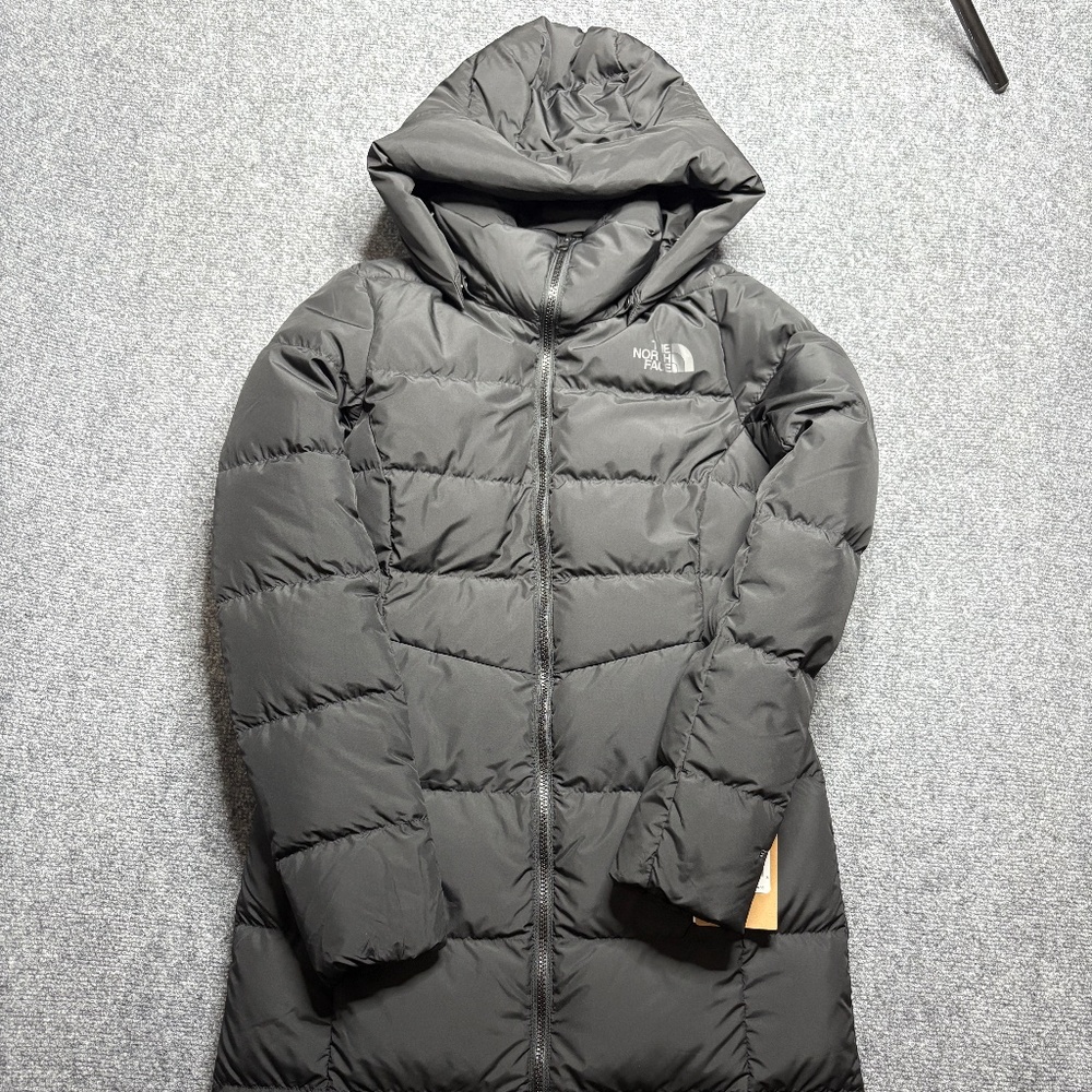 The North Face Jacket Women Small Black Metropolis Park Long Coat 600 Fill Down